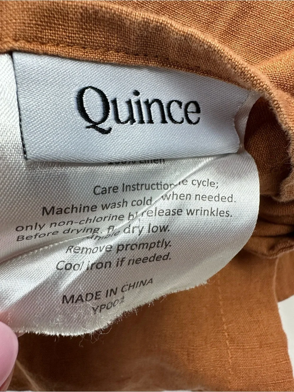 Quince Linen Terracotta Euro Sham Pillowcase Bedding